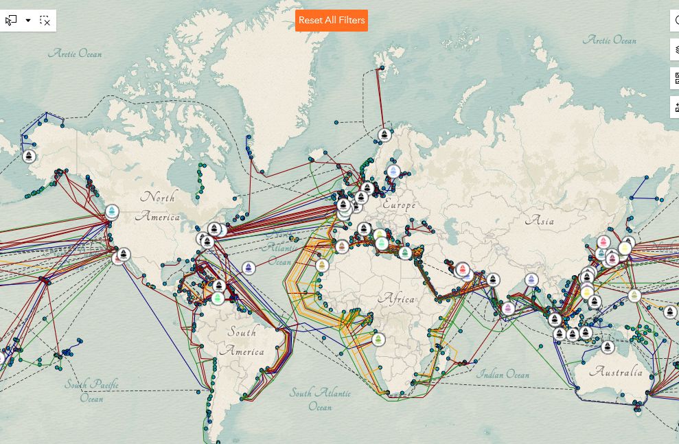 19,221 km long with Landing Stations in Southeast Asia
